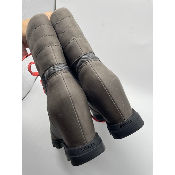 NWT Sorel Joan of Arctic Waterproof Wedge III Lexie Bootie Quarry Sz 10 Grey - Picture 7 of 13